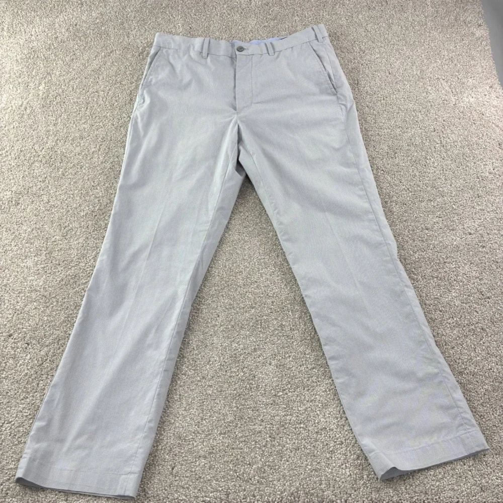 Polo‎ Golf Ralph Lauren Mens 33x32 Gray Micro Check Tailored Fit Pants Golfcore
